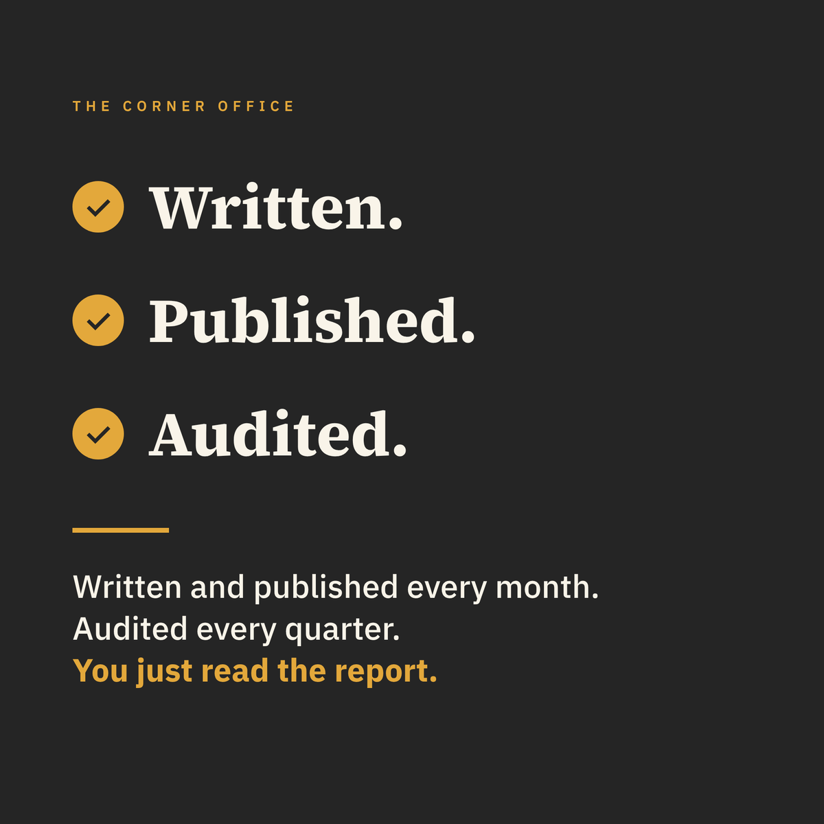 The Corner Office at $999 a month compared with an $8,500 in-house content hire for outsourced blog writing, publishing and AI visibility audits